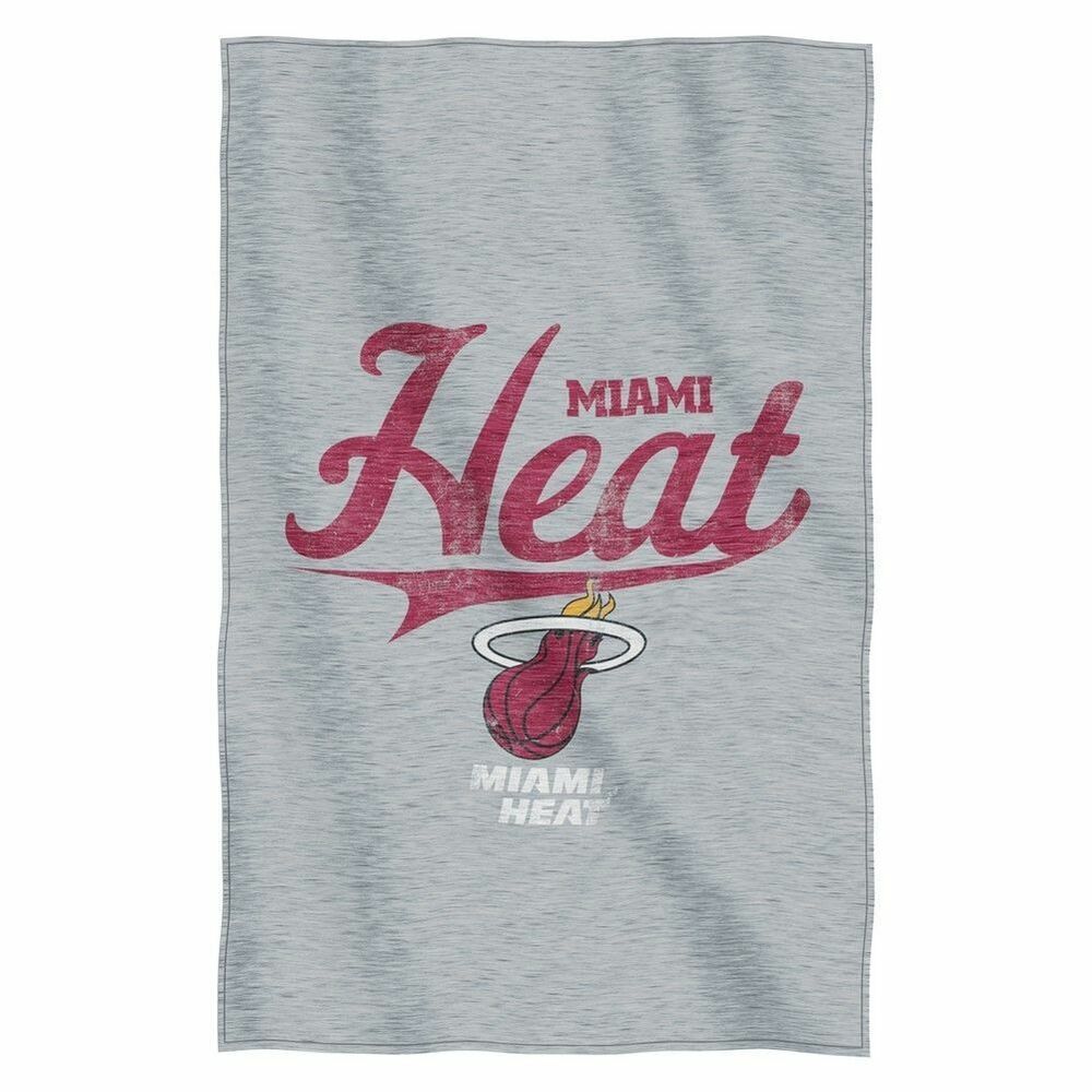 Miami Heat 54"x84" Sweatshirt Blanket Script Design NBA Throw
